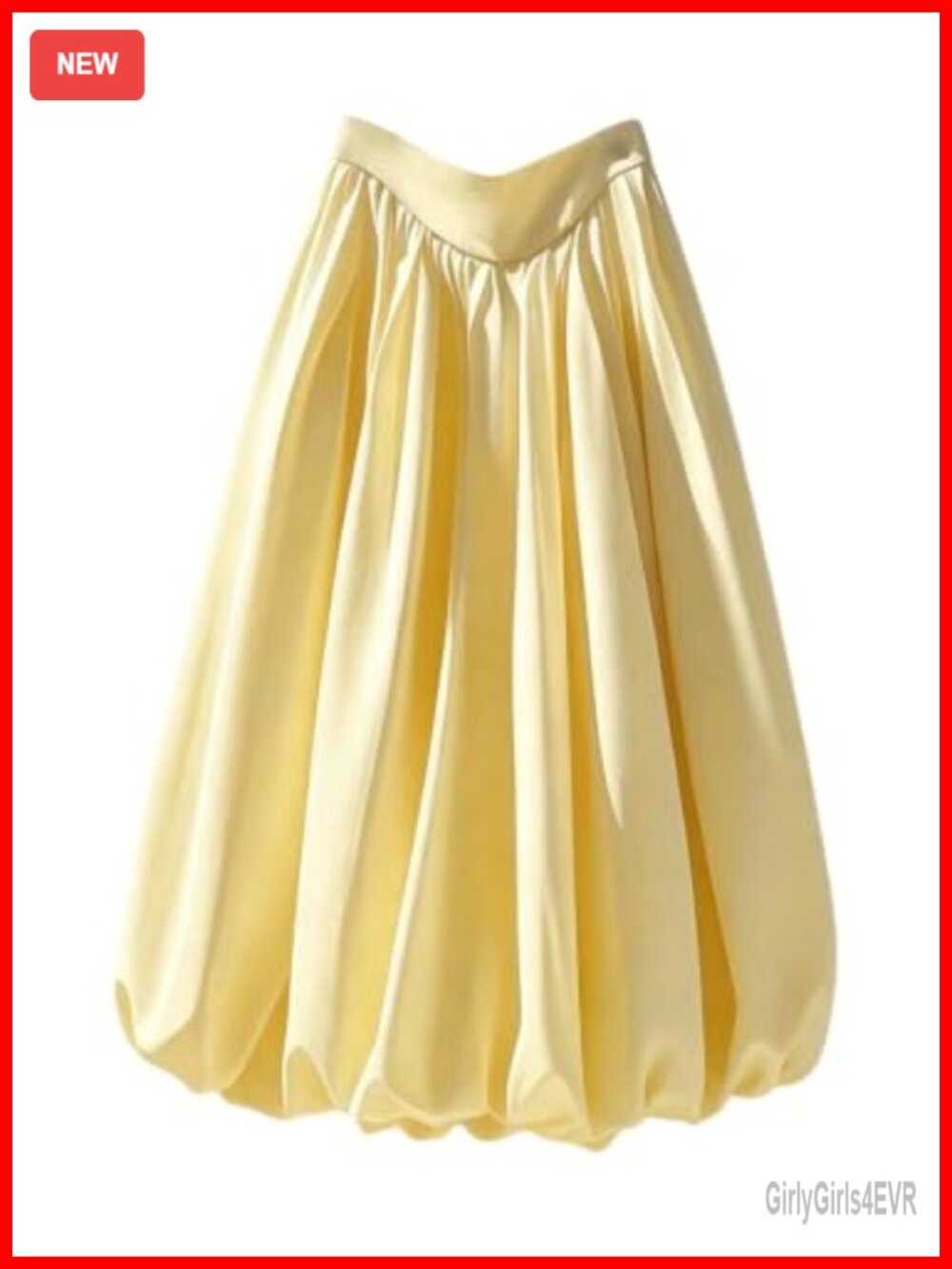 Y2K Bubble Maxi Skirt Elastic Waist Ruffle Hem A Line Cute Summer
